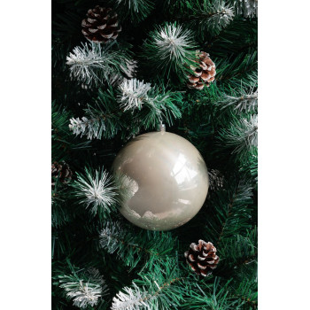 MagicHome Christmas balls, 2 pcs, beige, for Christmas tree, 12 cm MagicHome Christmas balls, 2 pcs, beige, for Christmas tree, 12 cm