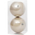 MagicHome Christmas balls, 2 pcs, beige, for Christmas tree, 12 cm