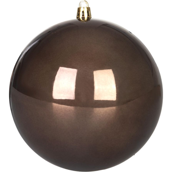 MagicHome Christmas Balls, 2 pcs, brown, for Christmas tree, 12 cm