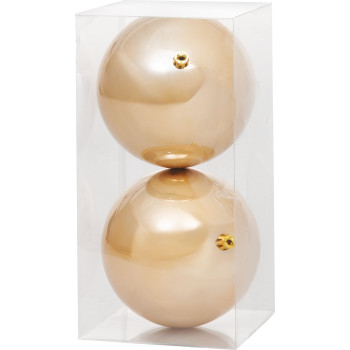 MagicHome Christmas Balls, 2 pcs, gold, for Christmas tree, 12 cm