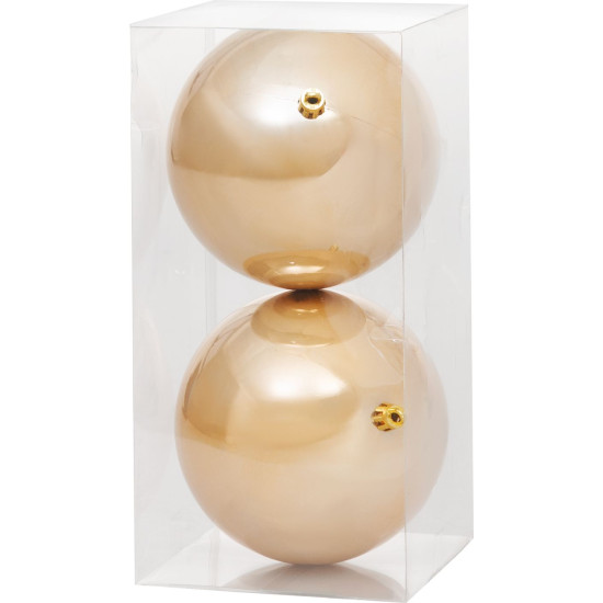 MagicHome Christmas Balls, 2 pcs, gold, for Christmas tree, 12 cm MagicHome Christmas Balls, 2 pcs, gold, for Christmas tree, 12 cm