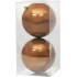 MagicHome Christmas Balls, 2 pcs, bronze, for Christmas tree, 12 cm