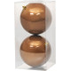 MagicHome Christmas Balls, 2 pcs, bronze, for Christmas tree, 12 cm