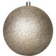MagicHome Christmas balls, 2 pcs, beige, for Christmas tree, 12 cm