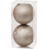 MagicHome Christmas balls, 2 pcs, beige, for Christmas tree, 12 cm