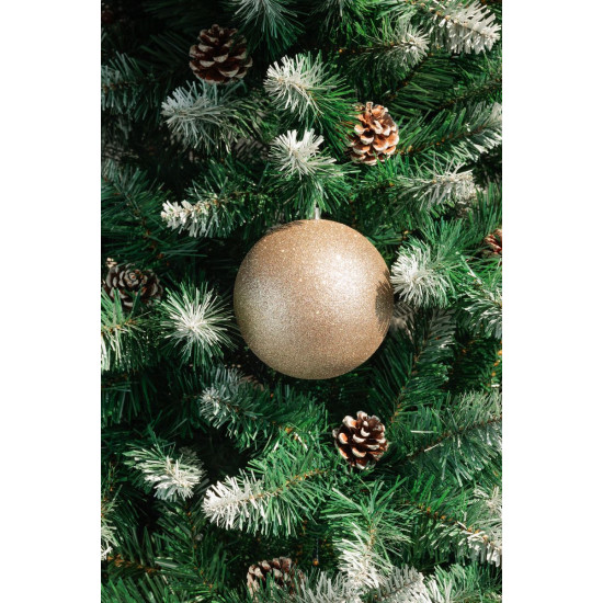 MagicHome Christmas Balls, 2 pcs, champagne, for Christmas tree, 12 cm