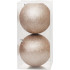 MagicHome Christmas Balls, 2 pcs, champagne, for Christmas tree, 12 cm