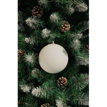 MagicHome Christmas Balls, 2 pcs, white, for Christmas tree, 12 cm MagicHome Christmas Balls, 2 pcs, white, for Christmas tree, 12 cm