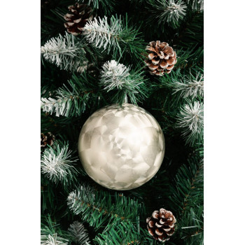 MagicHome Christmas balls, 2 pcs, beige, for Christmas tree, 12 cm MagicHome Christmas balls, 2 pcs, beige, for Christmas tree, 12 cm