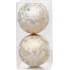 MagicHome Christmas balls, 2 pcs, beige, for Christmas tree, 12 cm