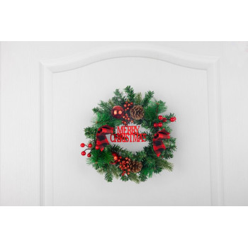 MagicHome Christmas decoration, wreath, diameter 25 cm MagicHome Christmas decoration, wreath, diameter 25 cm