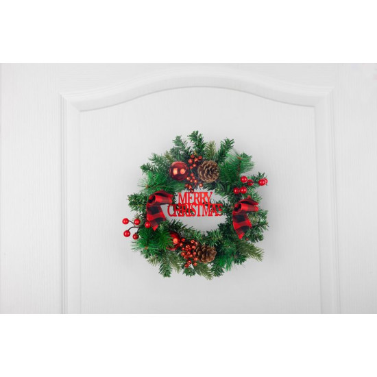 MagicHome Ziemassvētku rotājuma vainaga diametrs 25cm MagicHome Ziemassvētku rotājuma vainaga diametrs 25cm
