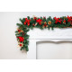 MagicHome Christmas decoration, garland, red, 200 cm MagicHome Christmas decoration, garland, red, 200 cm