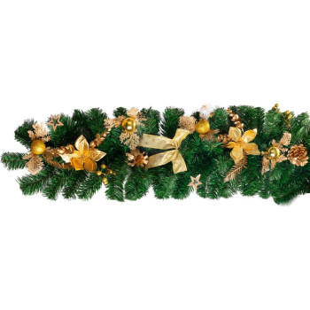 MagicHome Christmas decoration, garland, gold, 200 cm