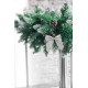 MagicHome Christmas decoration, bow, silver, bal. 4 pcs, 9 x 9 cm MagicHome Christmas decoration, bow, silver, bal. 4 pcs, 9 x 9 cm