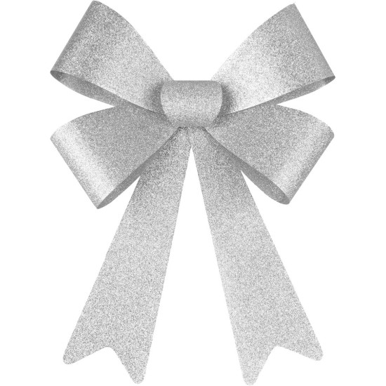 MagicHome Ziemassvētku rotājums, Bowknot, Sudrabs, 38 x 30 cm MagicHome Ziemassvētku rotājums, Bowknot, Sudrabs, 38 x 30 cm
