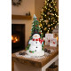 MagicHome Christmas Decoration, Snowman with Tree, 9.5x10x20 cm MagicHome Christmas Decoration, Snowman with Tree, 9.5x10x20 cm