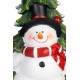 MagicHome Christmas Decoration, Snowman with Tree, 9.5x10x20 cm MagicHome Christmas Decoration, Snowman with Tree, 9.5x10x20 cm