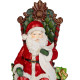 MagicHome Christmas decoration, Santa on the throne, 14x14x20 cm
