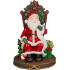 MagicHome Christmas decoration, Santa on the throne, 14x14x20 cm