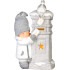 MagicHome Christmas Decoration, Baby Boy with Mailbox, LED, 14.5x22.5x39 cm