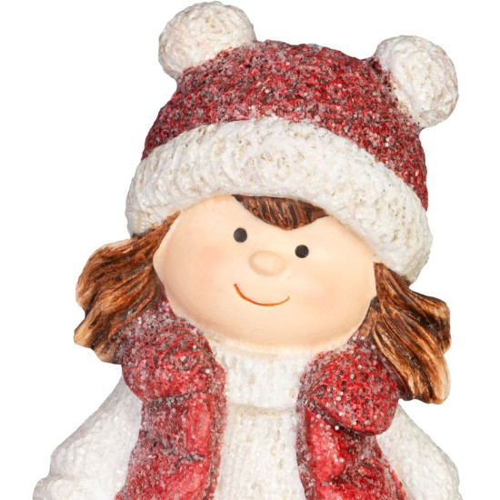 MagicHome Christmas Decoration, Girl, 5.5x9x15.5 cm MagicHome Christmas Decoration, Girl, 5.5x9x15.5 cm