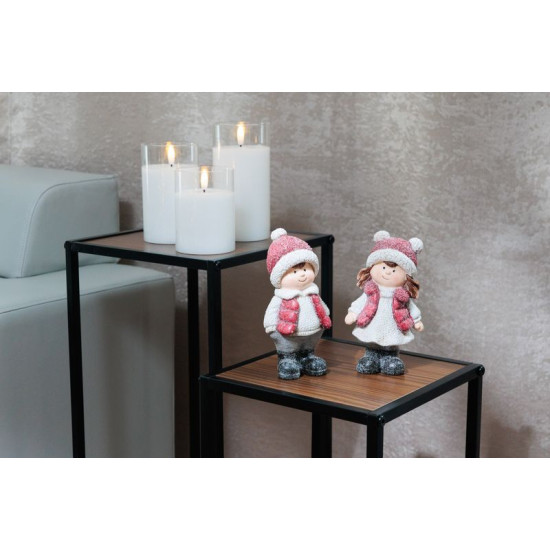 MagicHome Christmas Decoration, Girl, 5.5x9x15.5 cm MagicHome Christmas Decoration, Girl, 5.5x9x15.5 cm