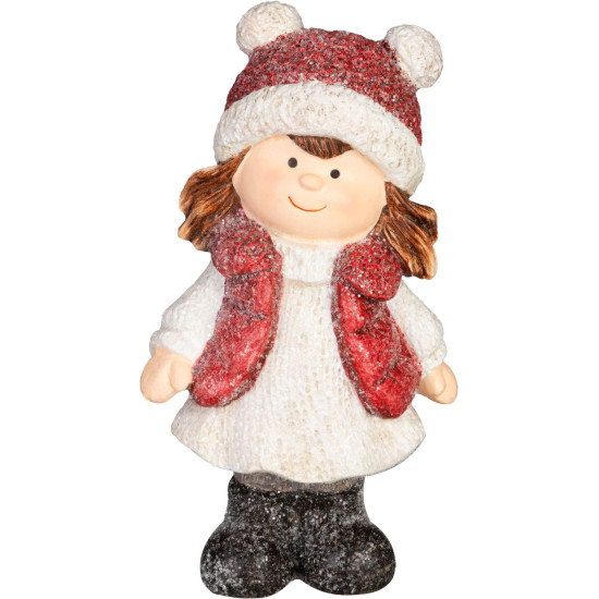 MagicHome Christmas Decoration, Girl, 5.5x9x15.5 cm MagicHome Christmas Decoration, Girl, 5.5x9x15.5 cm