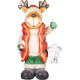 MagicHome Christmas decoration, Christmas reindeer with lantern, LED, 17x22x43 cm MagicHome Christmas decoration, Christmas reindeer with lantern, LED, 17x22x43 cm