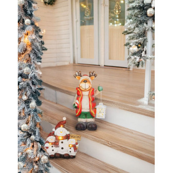 MagicHome Christmas decoration, Christmas reindeer with lantern, LED, 17x22x43 cm MagicHome Christmas decoration, Christmas reindeer with lantern, LED, 17x22x43 cm