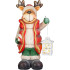 MagicHome Christmas decoration, Christmas reindeer with lantern, LED, 17x22x43 cm