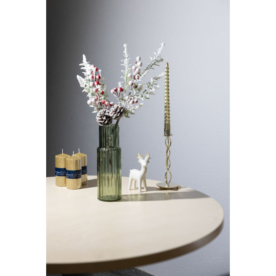 Candle holder MagicHome Christmas, 8.2x8.2x21.6 cm Candle holder MagicHome Christmas, 8.2x8.2x21.6 cm