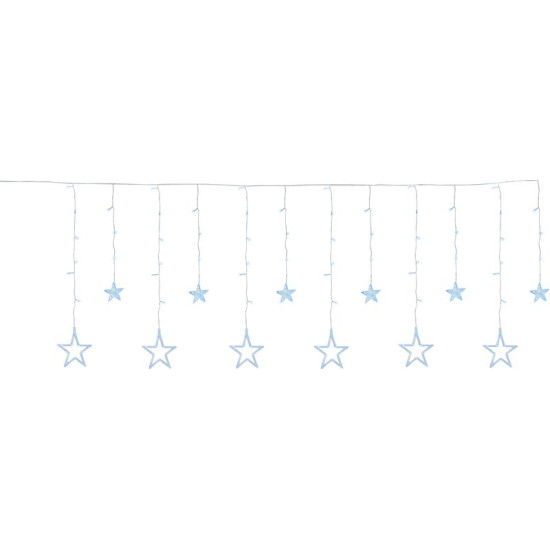 MagicHome Christmas Curtain Chain, 138x LED Cold White, with Stars, 230V, 8 Functions, Lighting, L-220x60/90 cm MagicHome Christmas Curtain Chain, 138x LED Cold White, with Stars, 230V, 8 Functions, Lighting, L-220x60/90 cm