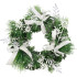 MagicHome Christmas wreath, natural, with bows, 35 cm