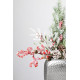 MagicHome Christmas twig, berries with donuts, red, 34 cm MagicHome Christmas twig, berries with donuts, red, 34 cm