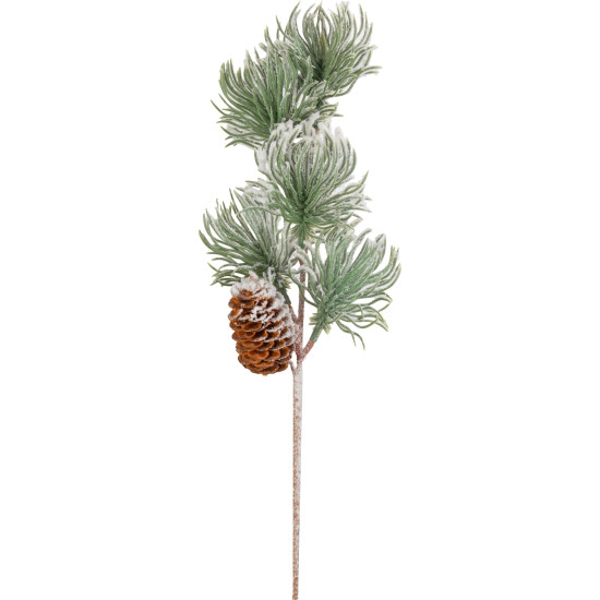 MagicHome Christmas twig, pine with pine cone, 29 cm