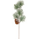 MagicHome Christmas twig, pine with pine cone, 29 cm