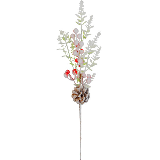 MagicHome Christmas twig, snowy, 46 cm