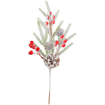 MagicHome Christmas twig, snowy, with arrows, 34 cm