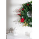 MagicHome Christmas twig, with apple, red, 14 cm