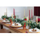 MagicHome Christmas twig, with apple, red, 14 cm