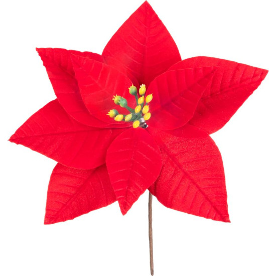 MagicHome Christmas Flower, Poinssetia, Red, 21 cm, Flower Size: 16.5 cm MagicHome Christmas Flower, Poinssetia, Red, 21 cm, Flower Size: 16.5 cm