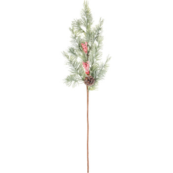 MagicHome Christmas twig, with berries, 65 cm