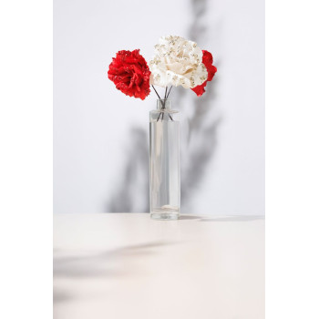 MagicHome Christmas Flower, Rose, Cream, 17 cm, Flower Size: 9 cm MagicHome Christmas Flower, Rose, Cream, 17 cm, Flower Size: 9 cm