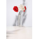 MagicHome Christmas Flower, Rose, Cream, 17 cm, Flower Size: 9 cm