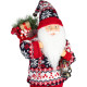 MagicHome Ziemassvētku rotājums, Ziemassvētku vecītis, ar džemperi, 45cm