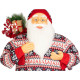 MagicHome Christmas decoration, Santa, with sweater, 120 cm MagicHome Christmas decoration, Santa, with sweater, 120 cm