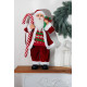 MagicHome Ziemassvētku rotājums, Ziemassvētku vecītis, ar dāvanu, sarkans, 60cm