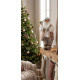 MagicHome Christmas decoration, Santa, with gift, pink-brown, 46 cm MagicHome Christmas decoration, Santa, with gift, pink-brown, 46 cm