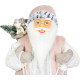 MagicHome Christmas decoration, Santa, with gift, pink-brown, 60 cm MagicHome Christmas decoration, Santa, with gift, pink-brown, 60 cm